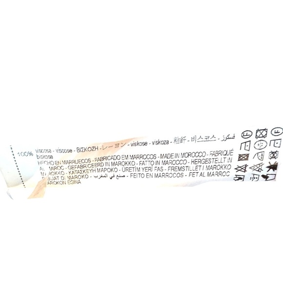 Zara High Neck Long Sleeve Printed Marble Asymmetrical Maxi Dress Size Medium - Picture 7 of 11